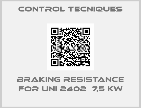 Control Tecniques-Braking resistance for UNI 2402  7,5 KW