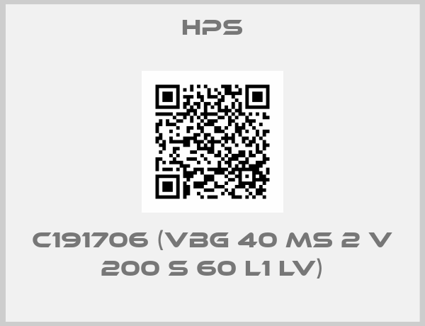 HPS-C191706 (VBG 40 MS 2 V 200 S 60 L1 LV)
