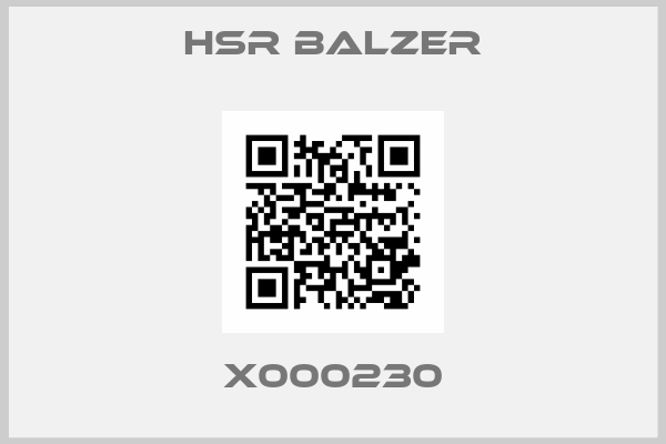 HSR BALZER-X000230