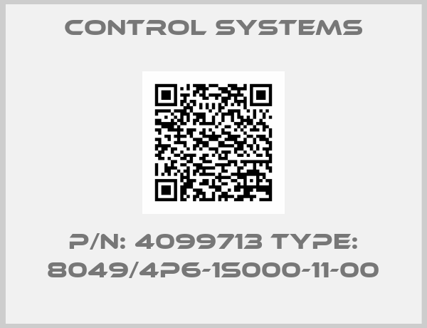 Control systems-p/n: 4099713 type: 8049/4P6-1S000-11-00