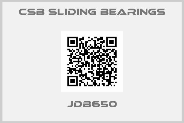 CSB Sliding Bearings-JDB650
