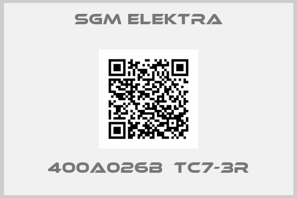Sgm Elektra-400A026B  TC7-3R