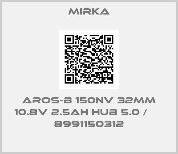 Mirka-AROS-B 150NV 32mm 10.8V 2.5Ah Hub 5.0 /      8991150312