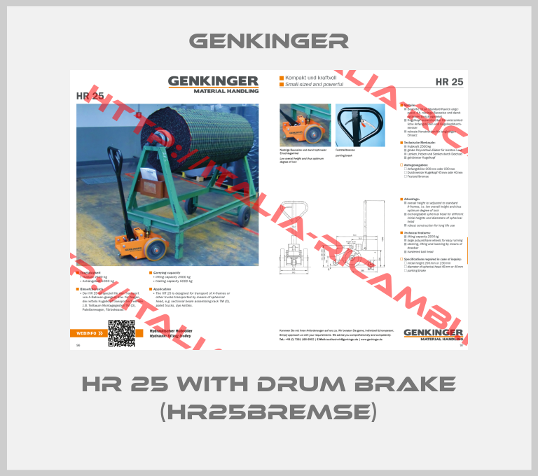 Genkinger-HR 25 with drum brake (hr25bremse)