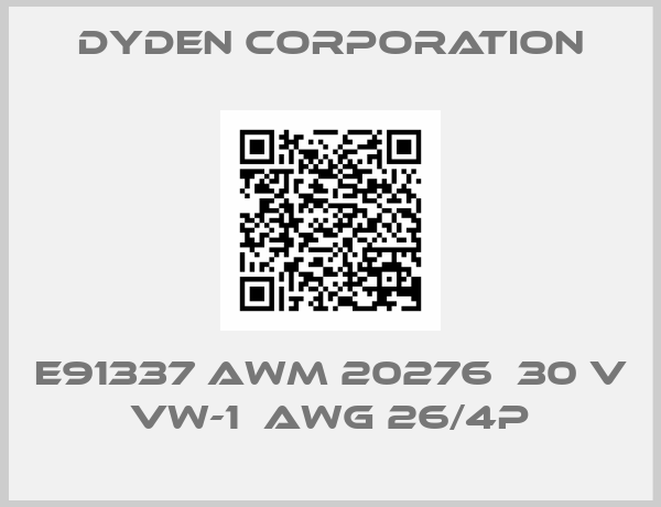 DYDEN CORPORATION-E91337 AWM 20276  30 V  VW-1  AWG 26/4P