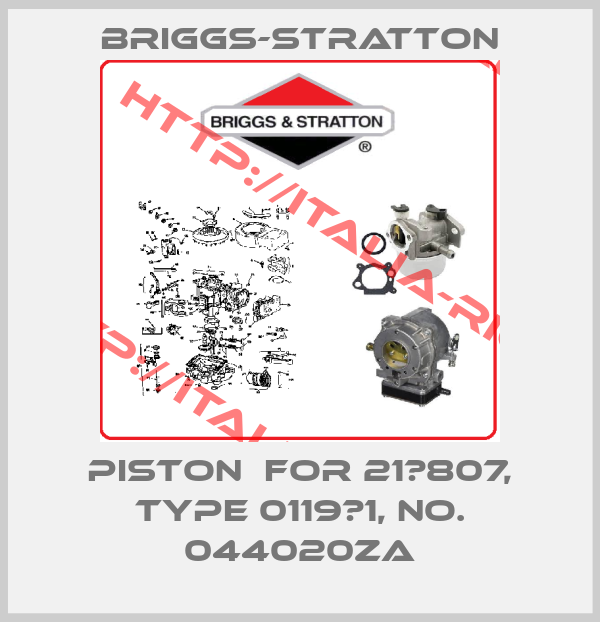 Briggs-Stratton-piston  for 21А807, type 0119Е1, no. 044020ZA