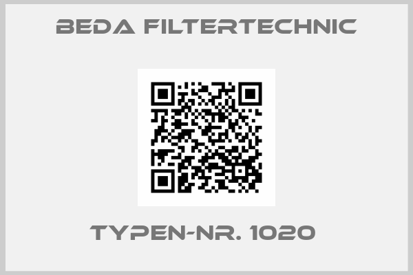 Beda Filtertechnic-TYPEN-NR. 1020 