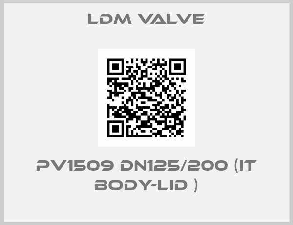LDM Valve-PV1509 DN125/200 (IT body-lid )