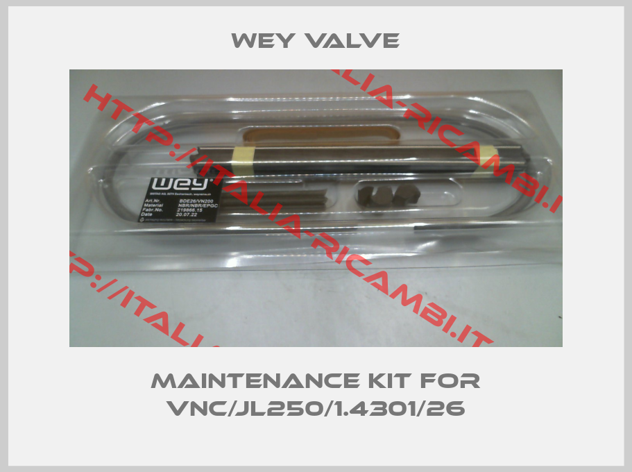 Wey Valve-maintenance kit for VNC/JL250/1.4301/26