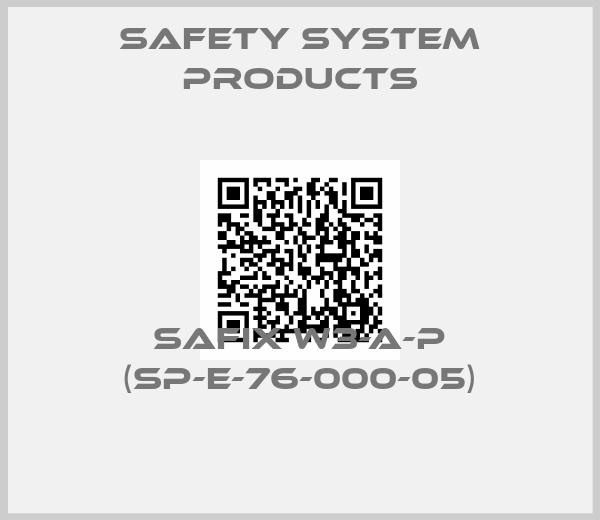 Safety System Products-SAFIX W3-A-P (SP-E-76-000-05)
