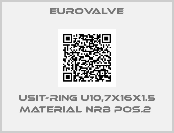 Eurovalve-USIT-RING U10,7X16X1.5 MATERIAL NRB POS.2 