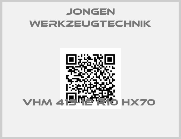 Jongen Werkzeugtechnik-VHM 413-12 R10 HX70 