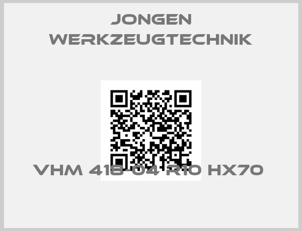 Jongen Werkzeugtechnik-VHM 418-04 R10 HX70 