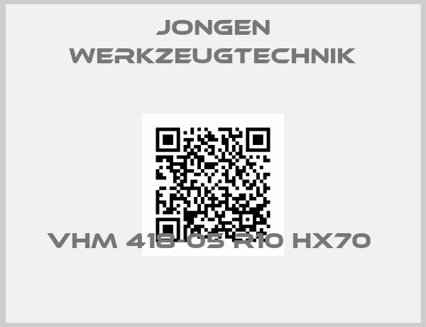 Jongen Werkzeugtechnik-VHM 418-05 R10 HX70 