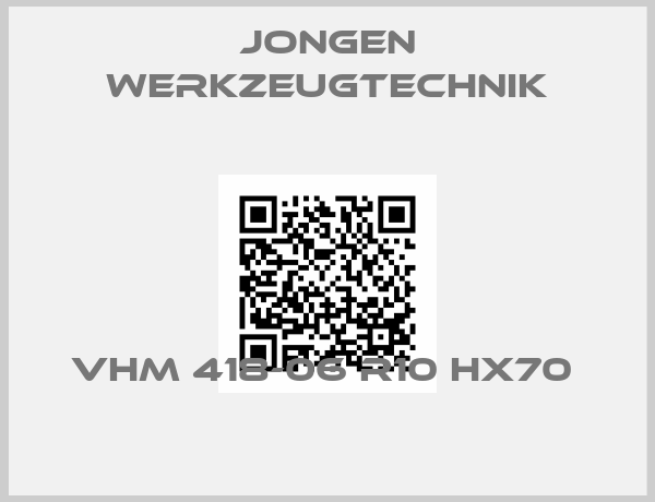 Jongen Werkzeugtechnik-VHM 418-06 R10 HX70 
