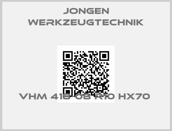 Jongen Werkzeugtechnik-VHM 418-08 R10 HX70 