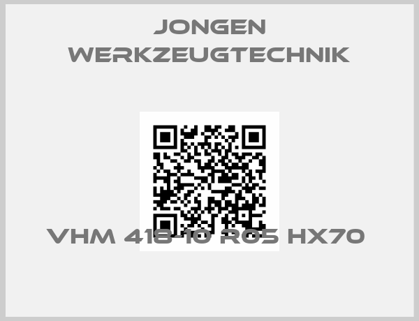 Jongen Werkzeugtechnik-VHM 418-10 R05 HX70 