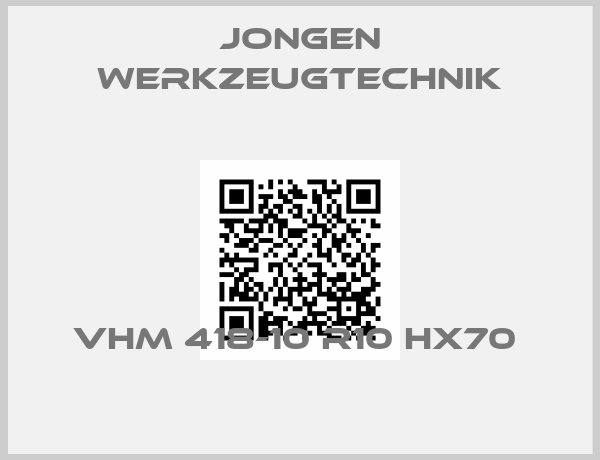 Jongen Werkzeugtechnik-VHM 418-10 R10 HX70 