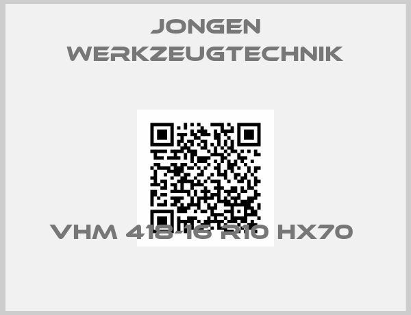 Jongen Werkzeugtechnik-VHM 418-16 R10 HX70 