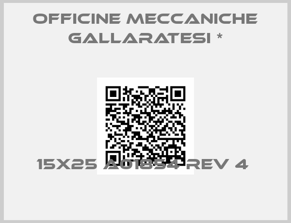 Officine Meccaniche Gallaratesi *-15X25 A01854 REV 4 