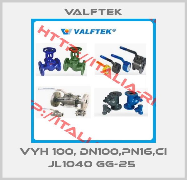 Valftek-VYH 100, DN100,PN16,CI JL1040 GG-25 