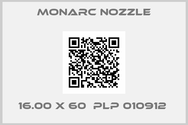 Monarc Nozzle-16.00 x 60  PLP 010912 