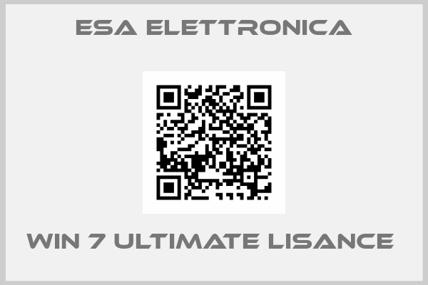 ESA elettronica-WIN 7 ULTIMATE LISANCE 