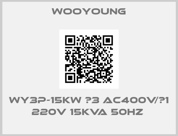 Wooyoung-WY3P-15KW ∅3 AC400V/∅1 220V 15KVA 50HZ 