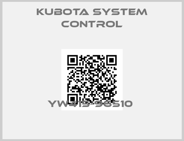 Kubota System Control-YW415-96510 