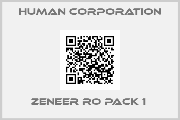 Human Corporation-ZENEER RO PACK 1 