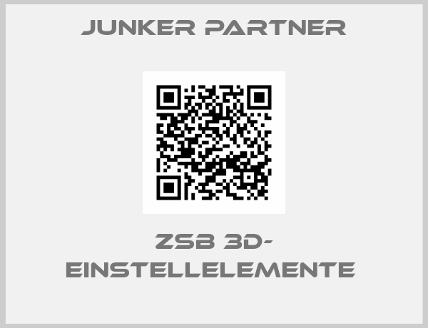 Junker Partner-ZSB 3D- EINSTELLELEMENTE 