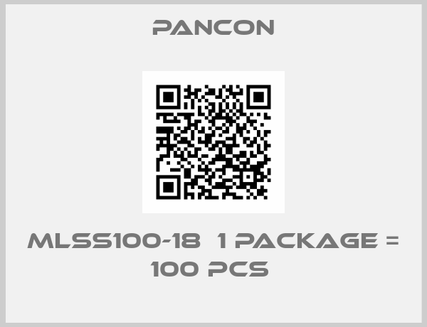 Pancon-MLSS100-18  1 package = 100 pcs 