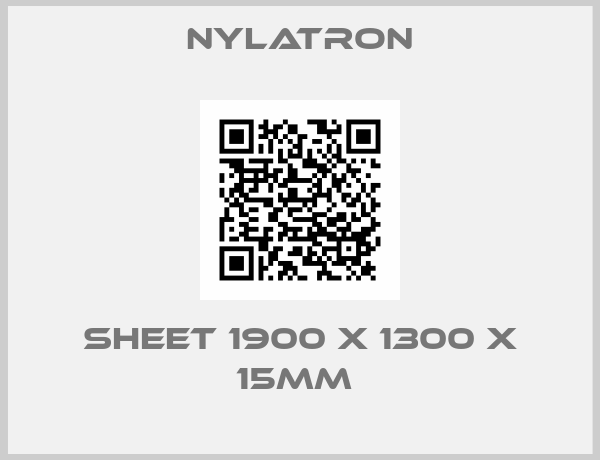 Nylatron-sheet 1900 X 1300 X 15mm 