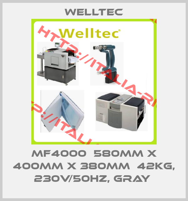 WELLTEC-MF4000  580mm x 400mm x 380mm  42kg, 230V/50Hz, Gray 