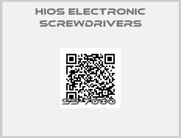 Hios Electronic Screwdrivers-SS-7000 