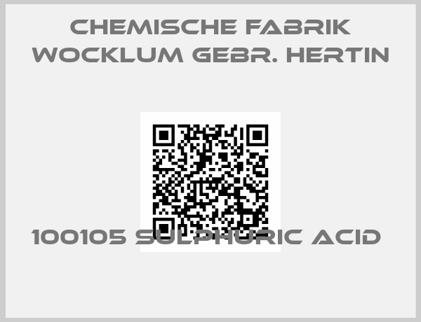 Chemische Fabrik Wocklum Gebr. Hertin-100105 SULPHURIC ACID 