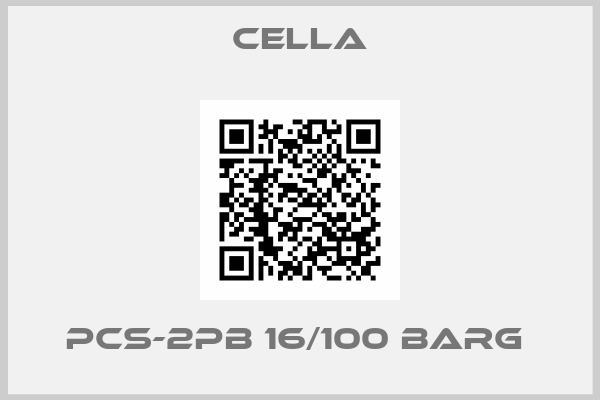 Cella-PCS-2PB 16/100 Barg 