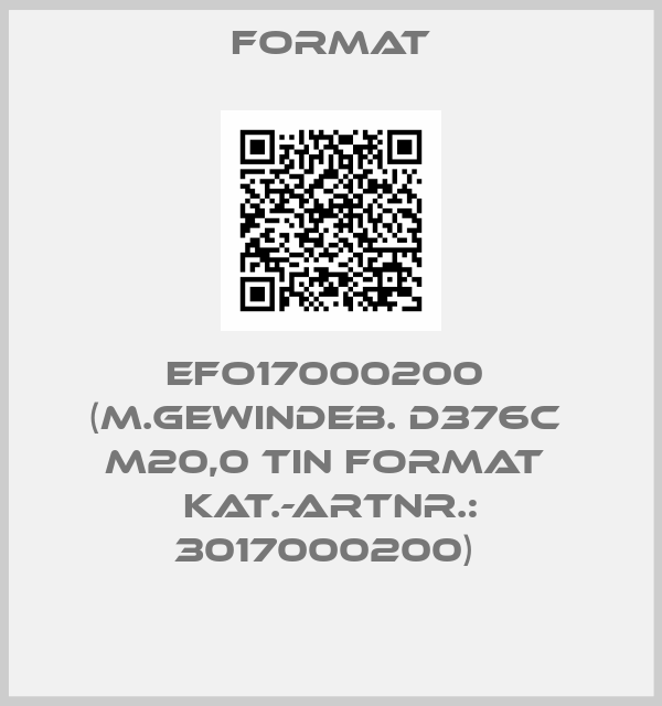 Format-EFO17000200  (M.Gewindeb. D376C  M20,0 TiN FORMAT  Kat.-Artnr.: 3017000200) 
