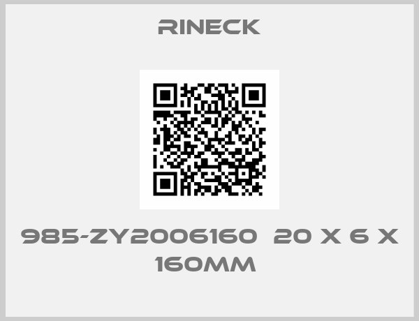 Rineck-985-ZY2006160  20 x 6 x 160mm 