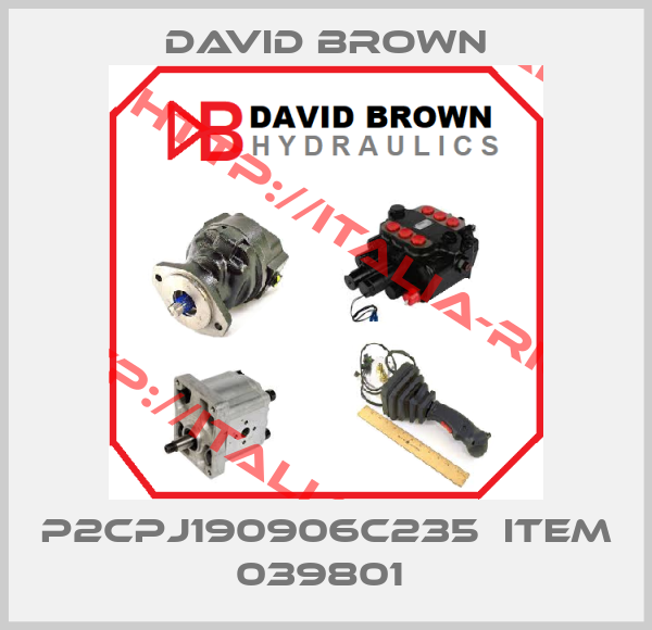 David Brown-P2CPJ190906C235  Item 039801 