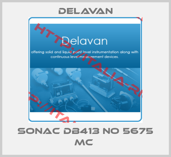 Delavan-Sonac DB413 No 5675 MC 