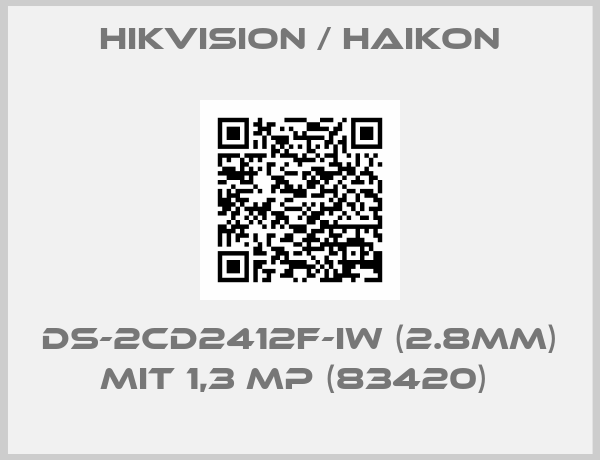 Hikvision / Haikon-DS-2CD2412F-IW (2.8mm) mit 1,3 MP (83420) 