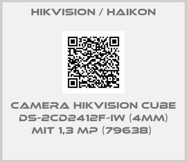Hikvision / Haikon-Camera HIKVISION Cube DS-2CD2412F-IW (4mm) mit 1,3 MP (79638) 