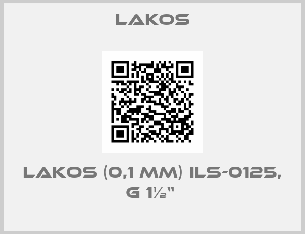 Lakos-Lakos (0,1 mm) ILS-0125, G 1½“ 