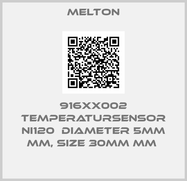 Melton-916XX002 Temperatursensor NI120  Diameter 5mm MM, size 30mm MM 