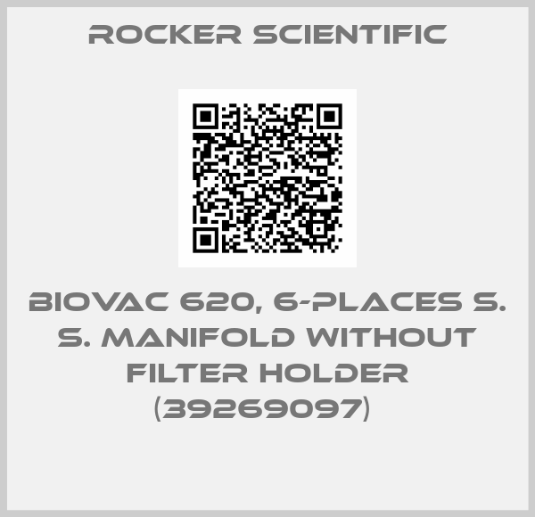 Rocker Scientific-BioVac 620, 6-places S. S. Manifold without filter holder (39269097) 