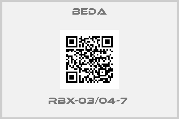 BEDA-RBX-03/04-7 