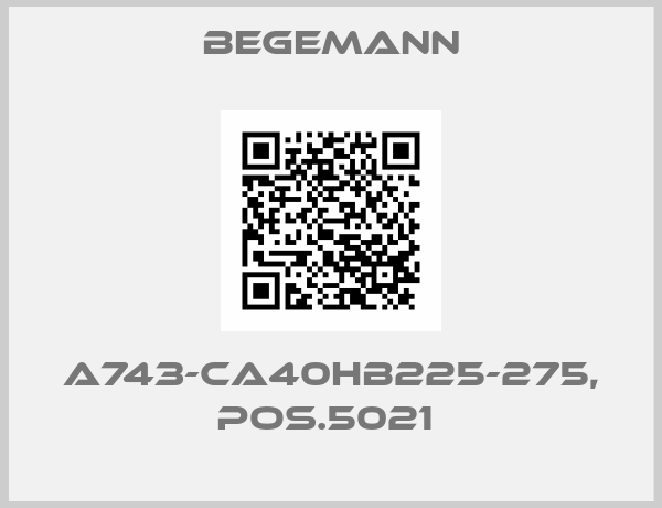 BEGEMANN-A743-CA40HB225-275, POS.5021 