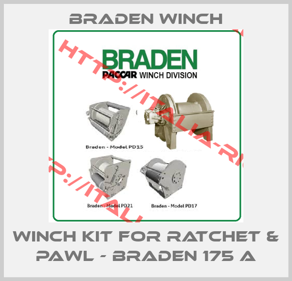Braden Winch-WINCH KIT FOR RATCHET & PAWL - BRADEN 175 A