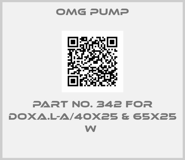 Omg Pump-Part no. 342 for DOXA.L-A/40x25 & 65x25 W 